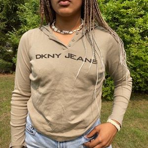 Olive Green Long-sleeve Hoodie Tee!